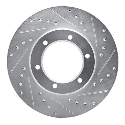R1 Concepts R1 86-95 Toyota Pickup Front Right Drilled & Slotted Silver Brake Rotor