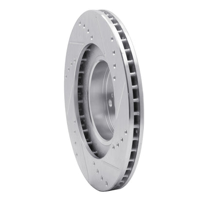 R1 Concepts R1 01-08 Saab 9-2X Front Left Drilled & Slotted Silver Brake Rotor