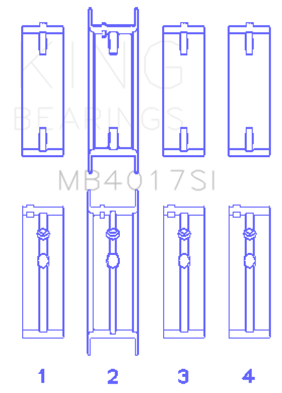 King Engine Bearings GM 231 (3800) V6 (Size STD) Main Bearing Set