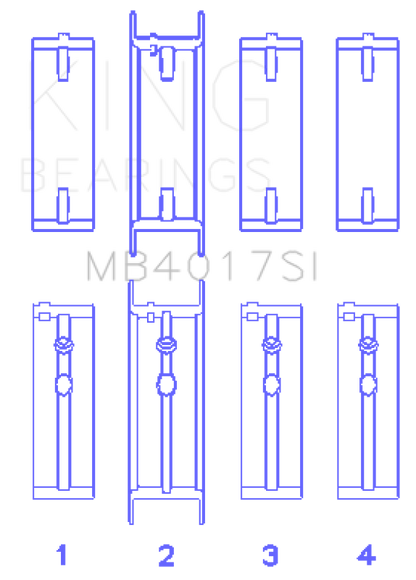 King Engine Bearings GM 231 (3800) V6 (Size STD) Main Bearing Set