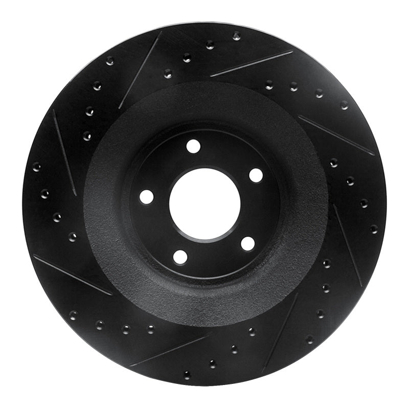 R1 Concepts R1 08-14 Chrysler 200 Front Right Drilled & Slotted Black Brake Rotor