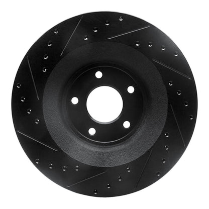 R1 Concepts R1 08-14 Chrysler 200 Front Right Drilled & Slotted Black Brake Rotor
