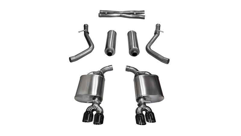 CORSA Performance Corsa 2015-2017 Dodge Challenger Sport Cat-Back Dual Rear Exit with Twin 3.5in Black Pro-Series