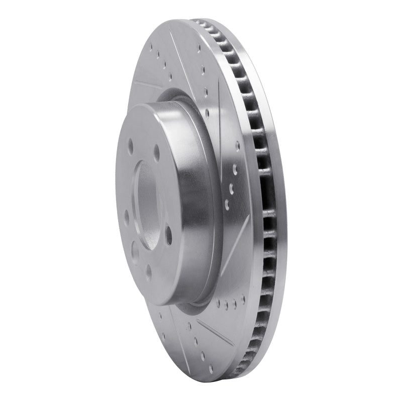 R1 Concepts R1 05-07 Land Rover LR3 Front Right Drilled & Slotted Silver Brake Rotor