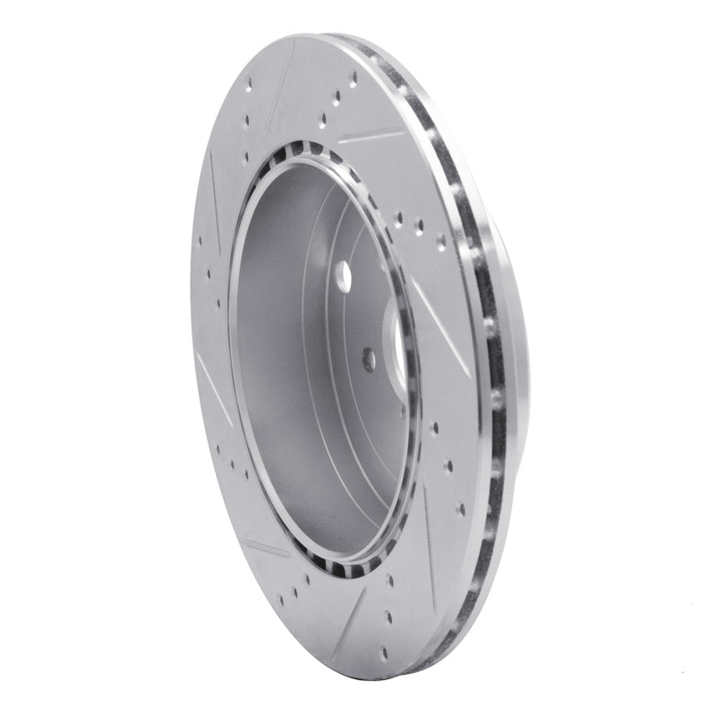 R1 Concepts R1 17-25 Subaru BRZ Rear Right Drilled & Slotted Silver Brake Rotor