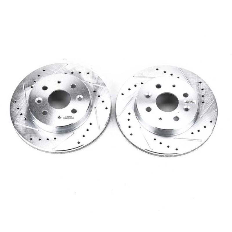 PowerStop Power Stop 03-05 Kia Rio Front Evolution Drilled & Slotted Rotors - Pair