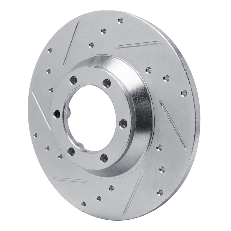 R1 Concepts R1 78-83 Chevrolet Luv Front Left Drilled & Slotted Silver Brake Rotor