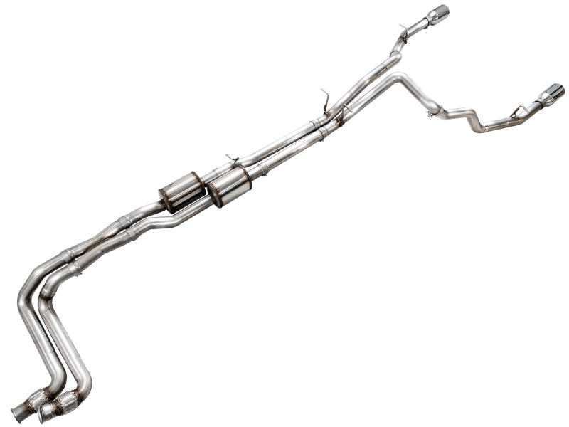 AWE Tuning 25+ RAM 1500 3.0TT 0FG Cat-Back Touring Exhaust - Chrome Silver Tips