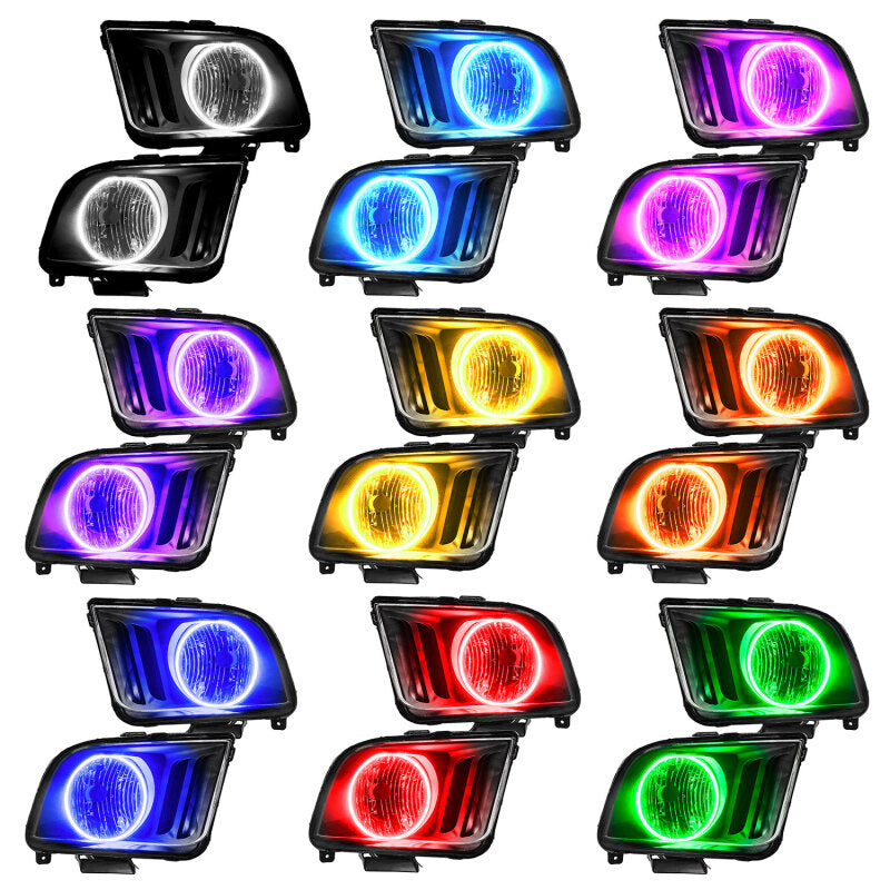 ORACLE Lighting Oracle Ford Mustang 05-09 Halo Kit - ColorSHIFT w/ BC1 Controller