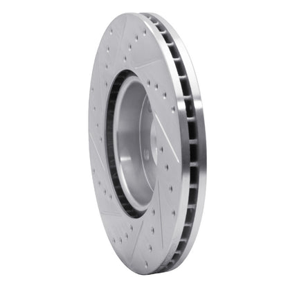 R1 Concepts R1 07-18 Land Rover Range Rover Evoque Front Right Drilled & Slotted Silver Brake Rotor