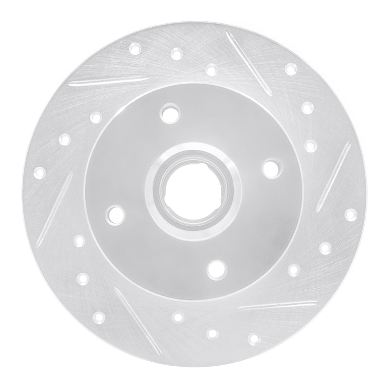 R1 Concepts R1 85-02 Volkswagen CORRADO Rear Right Drilled & Slotted Silver Brake Rotor