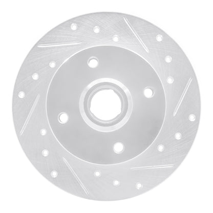 R1 Concepts R1 85-02 Volkswagen CORRADO Rear Right Drilled & Slotted Silver Brake Rotor