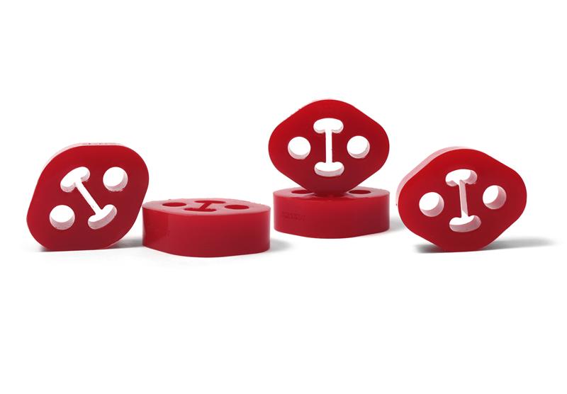 Perrin Performance PERRIN Subaru / Universal 12mm ID 1.5in. Hole Offset Exhaust Hanger - Red (Sold Individually)