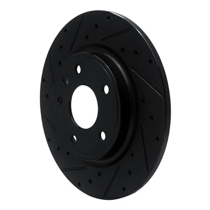R1 Concepts R1 17-25 Chrysler Grand Caravan Rear Left Drilled & Slotted Black Brake Rotor