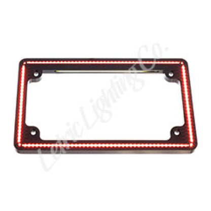 Letric Lighting Custom Hard Wire Perfect Plate Light License Plate Frame Black