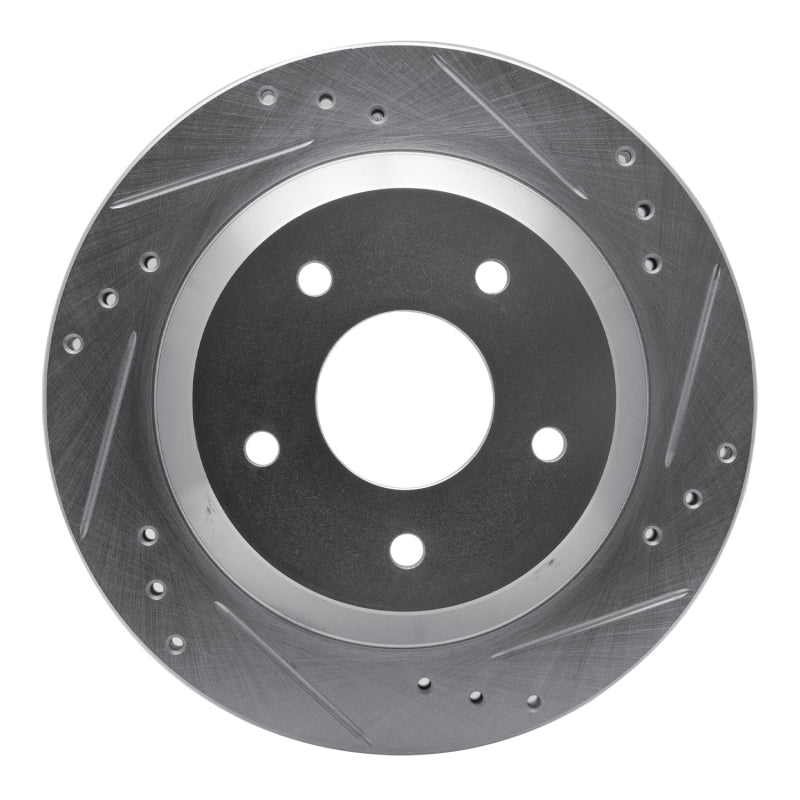 R1 Concepts R1 85-92 Chevrolet Camaro Rear Right Drilled & Slotted Silver Brake Rotor