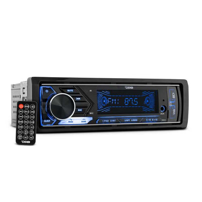 DS18 Single Din Headunit Mech-Less Player Receiver Dual USB 7 Volt Preouts