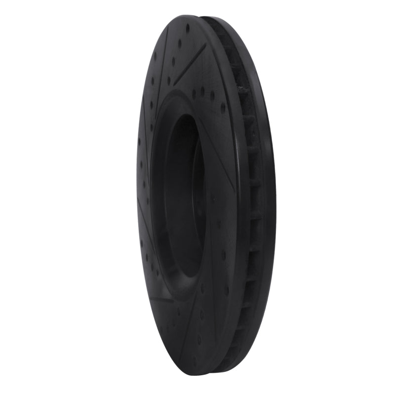 R1 Concepts R1 03-11 Cadillac BLS (Mexico) Front Right Drilled & Slotted Black Brake Rotor