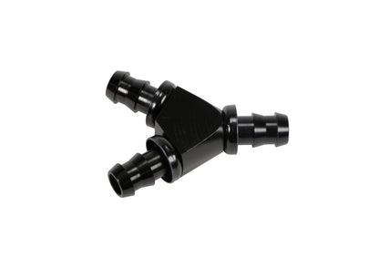 Fleece Performance 1/2in Black Anodized Aluminum Y Barbed Fitting (For -8 Pushlock Hose)