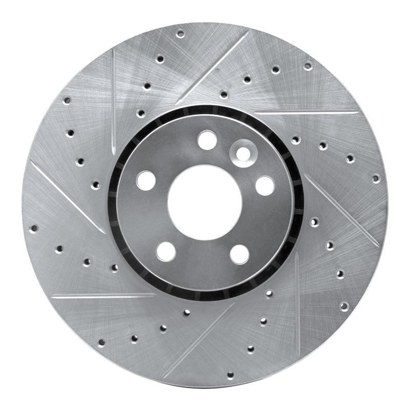 R1 Concepts R1 10-16 Volvo XC60 Front Left Drilled & Slotted Silver Brake Rotor