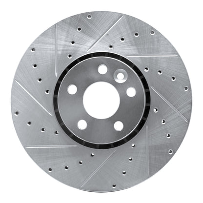 R1 Concepts R1 10-16 Volvo XC60 Front Left Drilled & Slotted Silver Brake Rotor