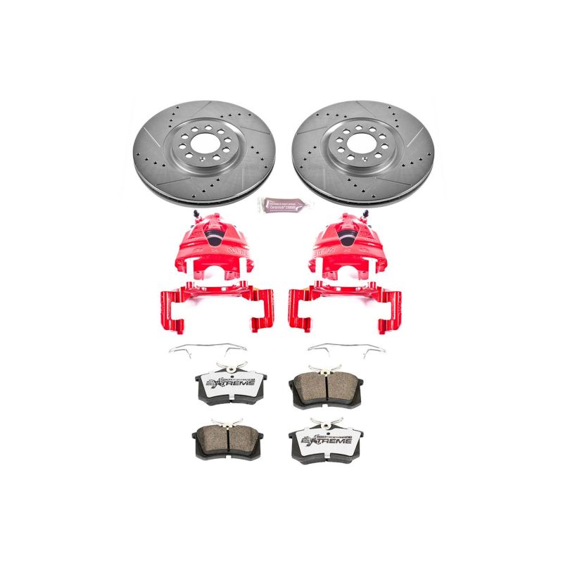 PowerStop Power Stop 02-04 Volkswagen Golf Front Z26 Street Warrior Brake Kit w/Calipers