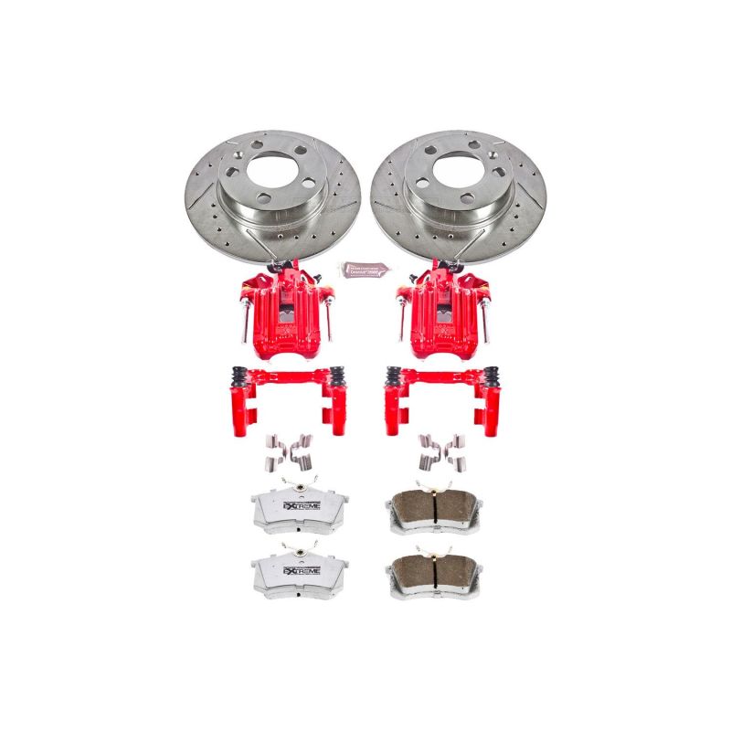 PowerStop Power Stop 01-05 Volkswagen Jetta Rear Z26 Street Warrior Brake Kit w/Calipers
