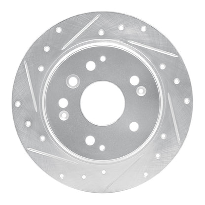 R1 Concepts R1 99-11 Acura TL Rear Left Drilled & Slotted Silver Brake Rotor