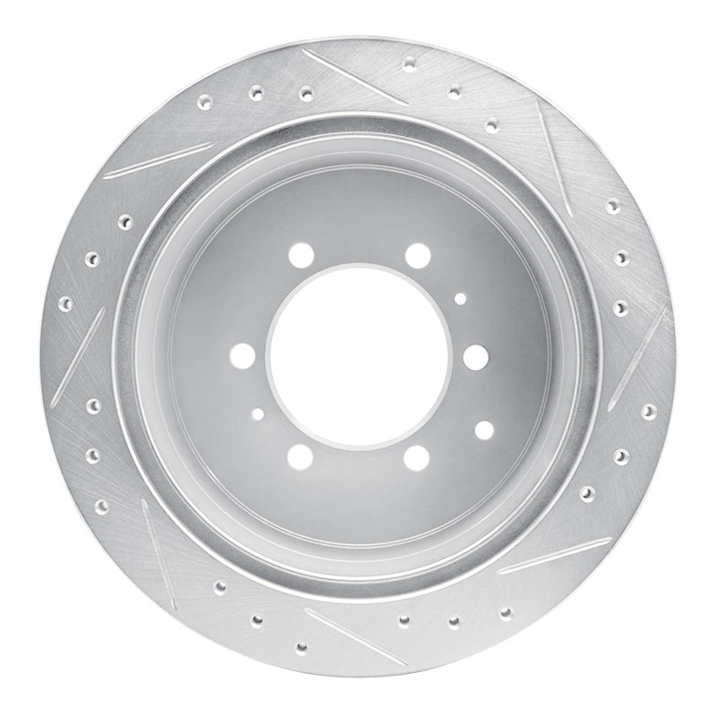 R1 Concepts R1 93-97 Lexus LX450 Rear Left Drilled & Slotted Silver Brake Rotor