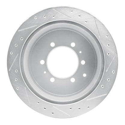 R1 Concepts R1 93-97 Lexus LX450 Rear Left Drilled & Slotted Silver Brake Rotor
