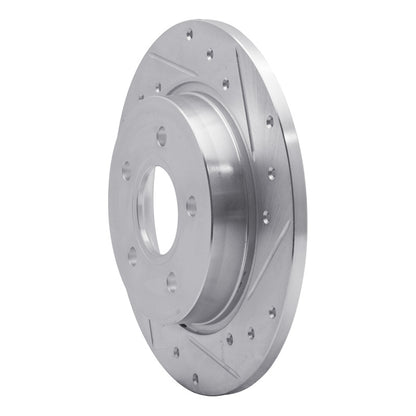 R1 Concepts R1 12-18 Ford Focus Rear Right Drilled & Slotted Silver Brake Rotor