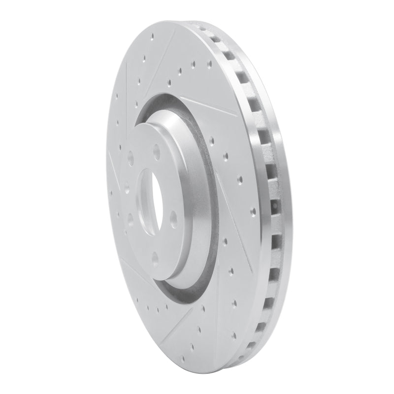 R1 Concepts R1 08-11 Audi TTS Quattro Front Left Drilled & Slotted Silver Brake Rotor