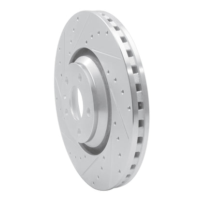 R1 Concepts R1 08-11 Audi TTS Quattro Front Left Drilled & Slotted Silver Brake Rotor