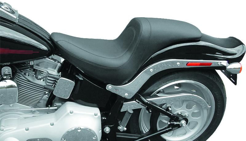 Mustang Motorcycle Mustang 06-17 Harley Softail Wide Tire (200mm) Fastback 1PC Seat - Black