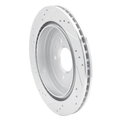 R1 Concepts R1 13-19 Cadillac ATS Rear Right Drilled & Slotted Silver Brake Rotor