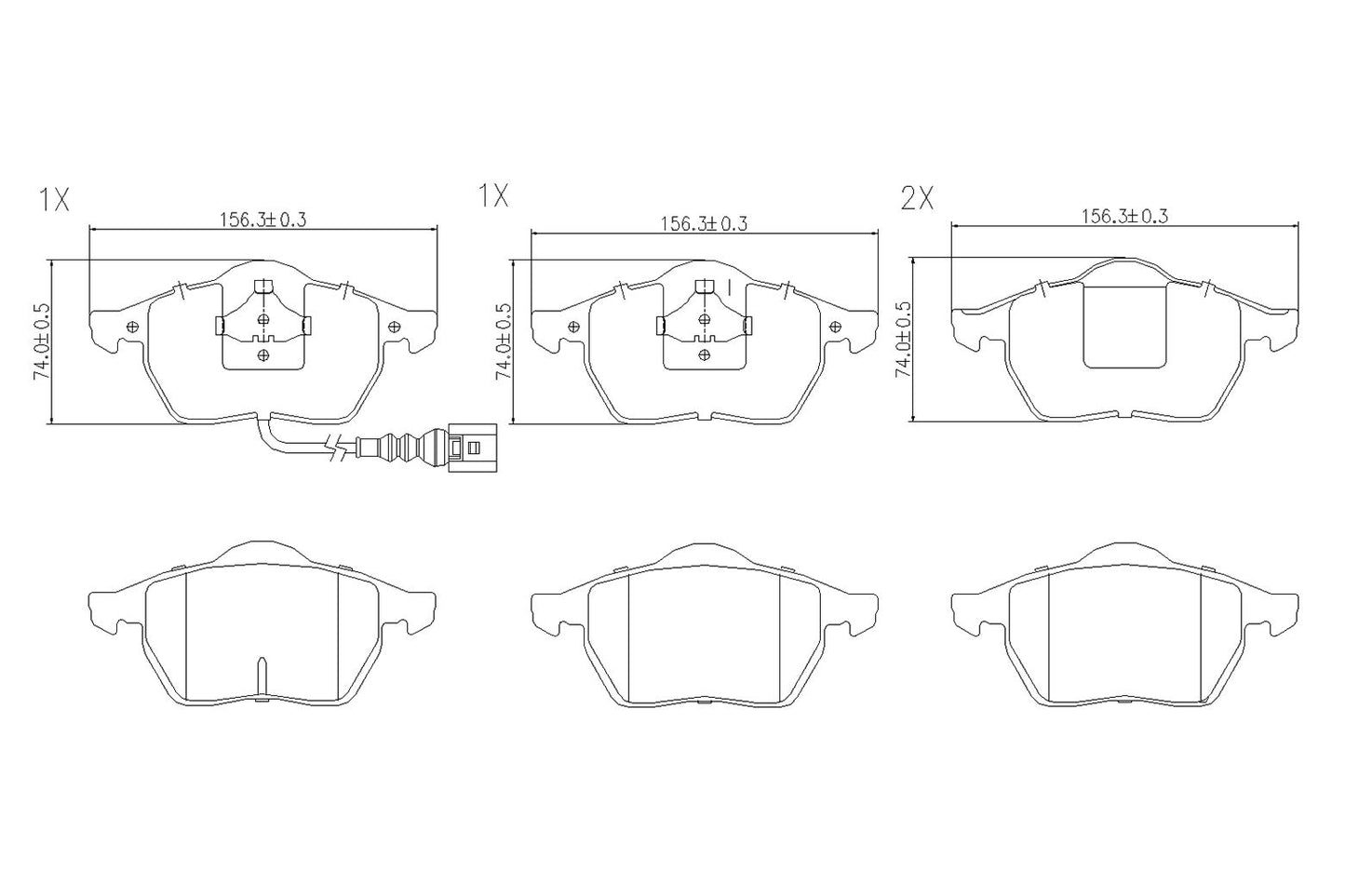 BOGAP A8210156 Brake Pad Set, Disc Brake | ML Performance Car Parts