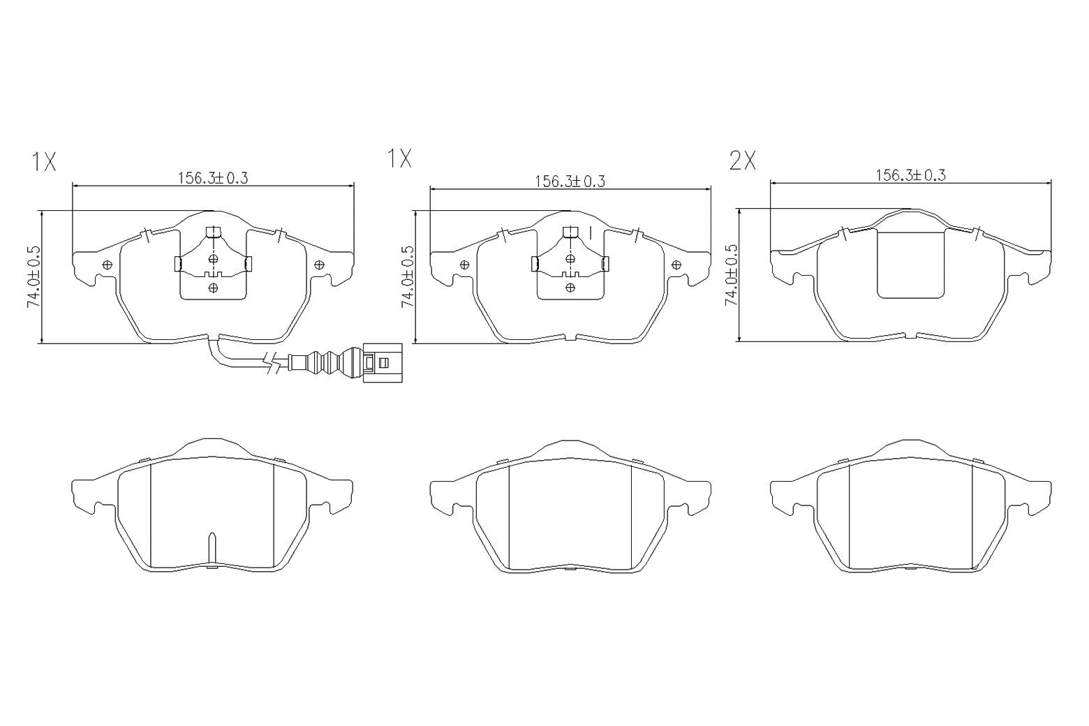 BOGAP A8210156 Brake Pad Set, Disc Brake | ML Performance Car Parts