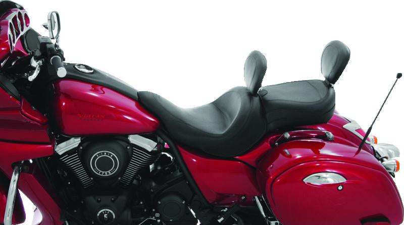 Mustang Motorcycle Mustang 08-21 Harley FL Touring Saddlebag Lid Covers Diamond Stitch - Black