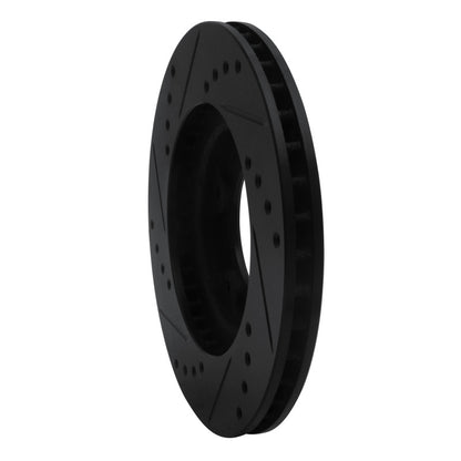 R1 Concepts R1 95-04 Toyota Tacoma Front Right Drilled & Slotted Black Brake Rotor