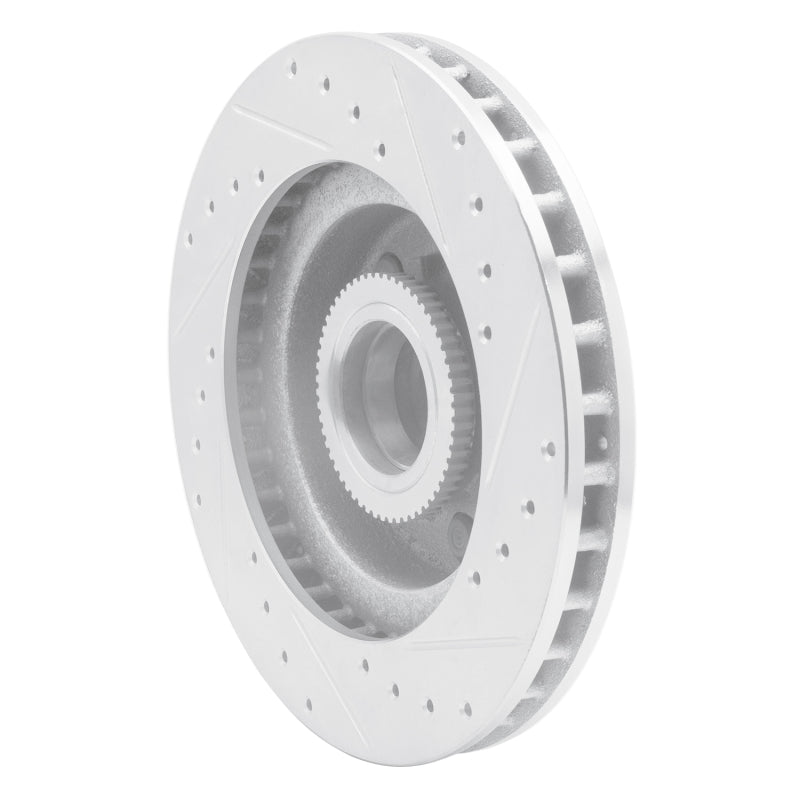R1 Concepts R1 83-92 Chevrolet G20 Front Left Drilled & Slotted Silver Brake Rotor