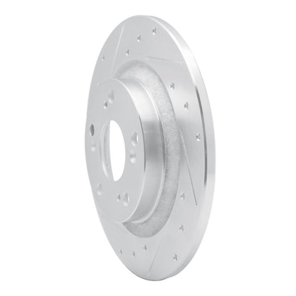 R1 Concepts R1 00-09 Honda S2000 Rear Left Drilled & Slotted Silver Brake Rotor