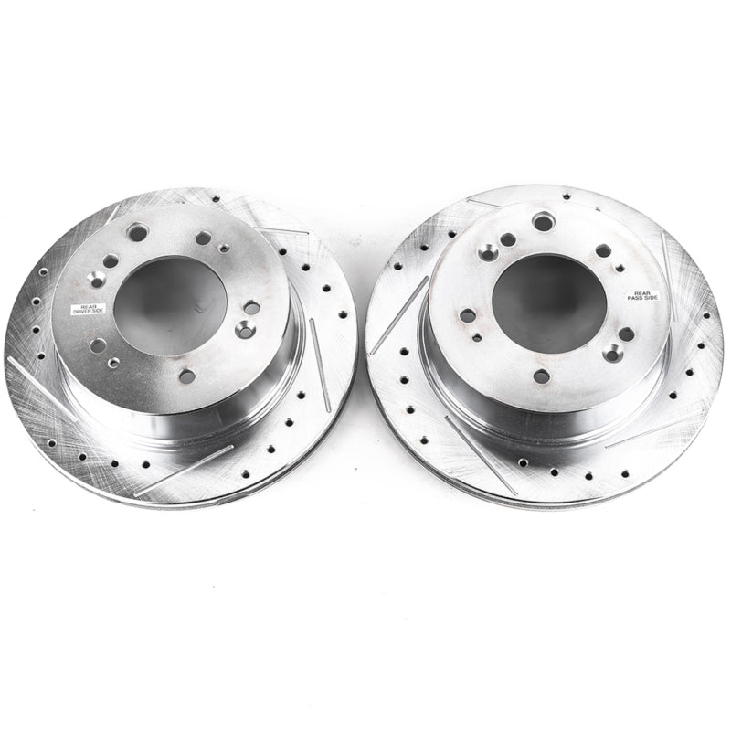 PowerStop Power Stop 07-09 Kia Sorento Rear Evolution Drilled & Slotted Rotors - Pair