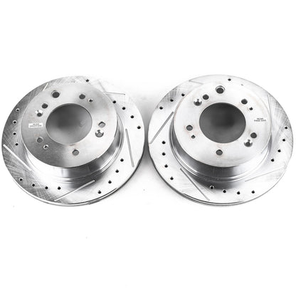 PowerStop Power Stop 07-09 Kia Sorento Rear Evolution Drilled & Slotted Rotors - Pair