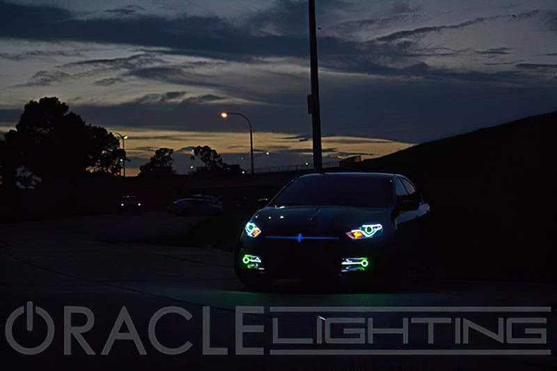 ORACLE Lighting Oracle Dodge Dart 13-16 WP LED Projector Fog Halo Kit - ColorSHIFT
