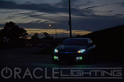ORACLE Lighting Oracle Dodge Dart 13-16 WP LED Projector Fog Halo Kit - ColorSHIFT