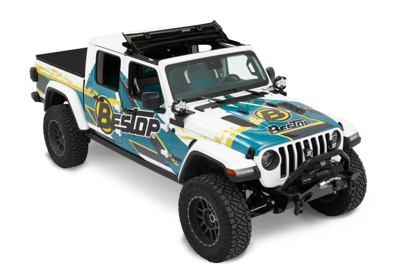 Bestop 20-26 Jeep Gladiator / 18-26 Wrangler JL Sunrider For Hardtop (Premium Black Twill)