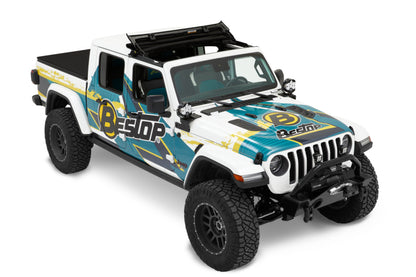 Bestop 20-26 Jeep Gladiator / 18-26 Wrangler JL Sunrider For Hardtop (Premium Black Twill)
