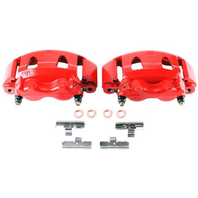 PowerStop Power Stop 95-98 Ford E-350 Front Red Calipers w/Brackets - Pair