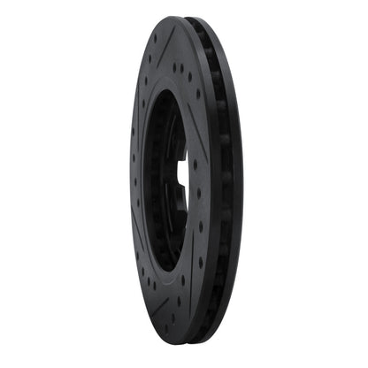 R1 Concepts R1 82-85 Nissan 720 Datsun Front Right Drilled & Slotted Black Brake Rotor