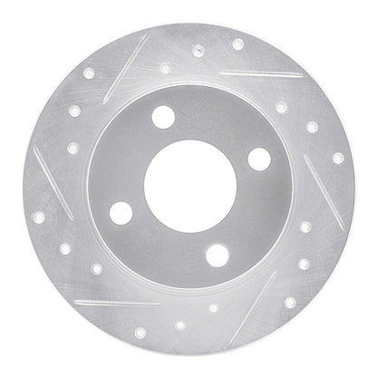 R1 Concepts R1 78-90 Dodge Charger Front Left Drilled & Slotted Silver Brake Rotor